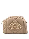 Love Moschino Quilted Logo-plaque Cross Body Bag In Brown