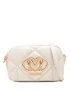 Love Moschino Heart Logo Quilted Pillow Avorio Cross-body Bag In White