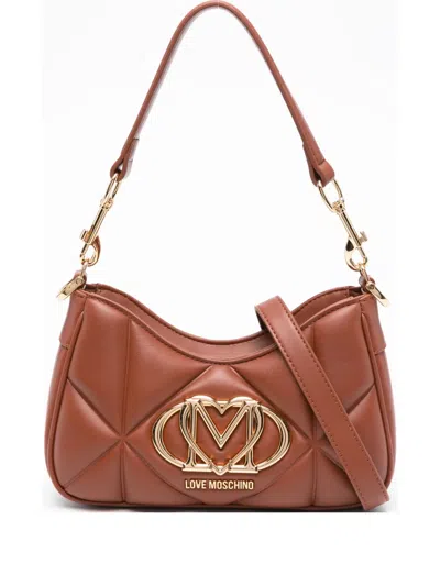Love Moschino Quilted Logo-plaque Shoulder Bag