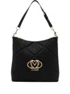 Love Moschino Quilted Logo Tote Bag In Black
