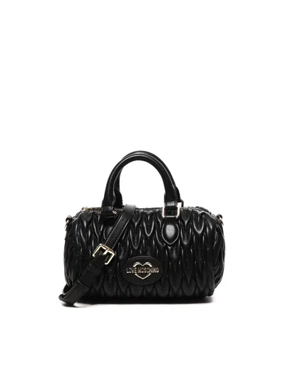 Love Moschino Quilted Mini Bag In Black