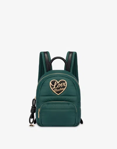Love Moschino Zaino Piccolo In Nylon Trapuntato In Green