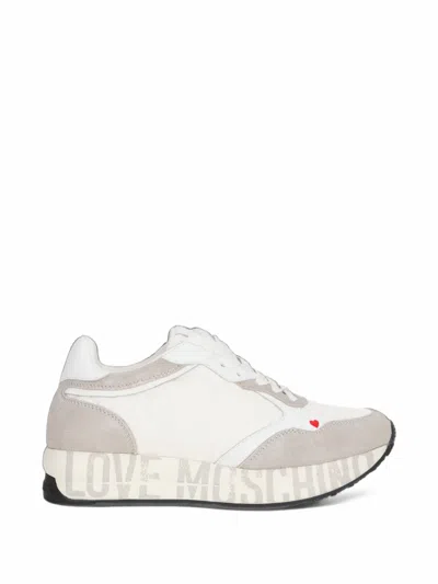 Love Moschino Quilted Panelled Sneakers In Multi