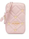 Love Moschino Quilted Phone Case In Pink