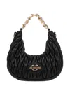 Love Moschino Quilted Hobo Bag In Black