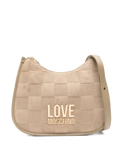 Love Moschino Quilted Shoulder Bag In Neutral