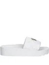 Love Moschino Quilted Slides In White