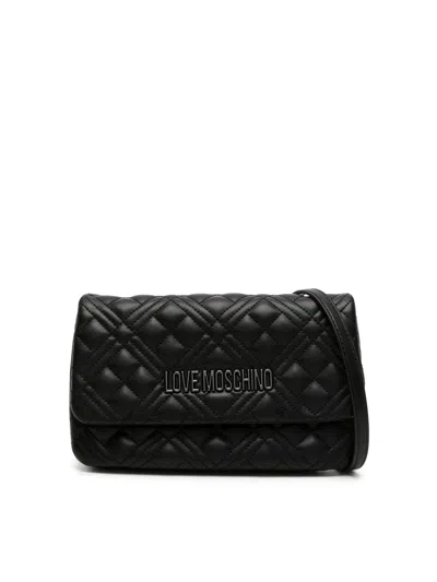 Love Moschino Quilted Small Crossbody In Black