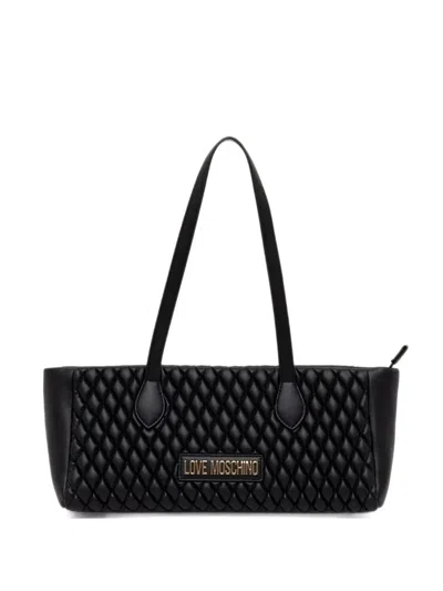 Love Moschino Quilted Tote Bag In Black