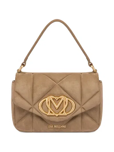 Love Moschino Quilted Tote Bag In Neutral