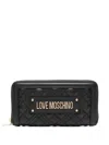 Love Moschino Quilted Wallet In Black
