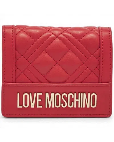 Love Moschino Quilted Woman Red Wallet In Synthetic