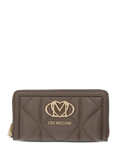 Love Moschino Quilted Zipped Wallet In Pattern