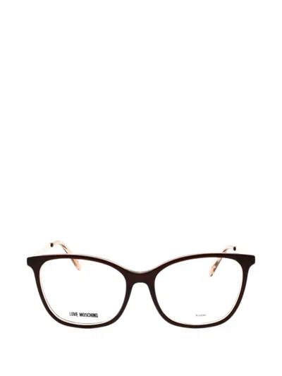 Love Moschino Rectangle-frame Glasses In Multi