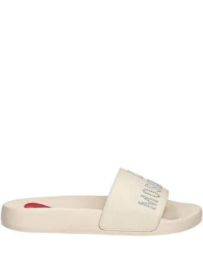 Love Moschino Rhinestone-embellished Slides In Neutrals
