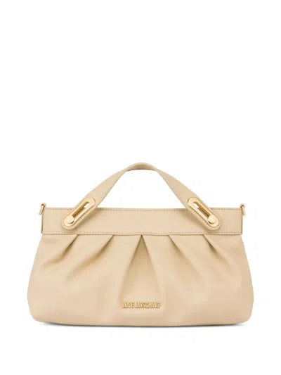 Love Moschino Ruched Tote Bag In Neutral