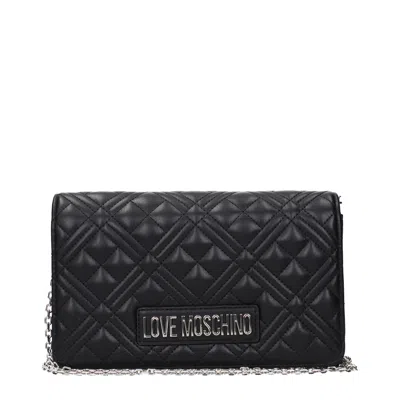 Love Moschino Women's Polyurethane Black/silver Pochette