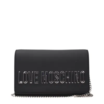 Love Moschino Women's Polyurethane Black/silver Pochette