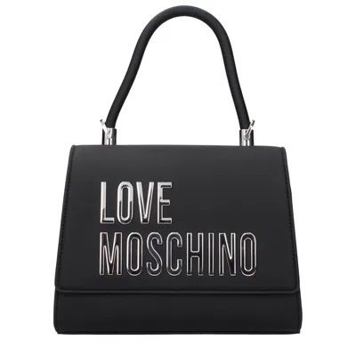 Love Moschino Women's Handbags Polyurethane Black/silver