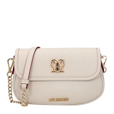 Love Moschino Women's Shoulder Bags Polyurethane Beige/ivory In Neutral