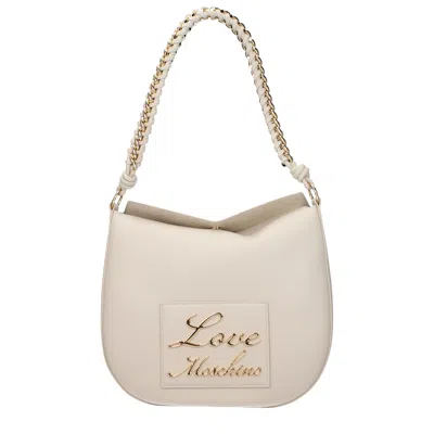 Love Moschino Women's Shoulder Bags Polyurethane Beige/ivory In Neutral
