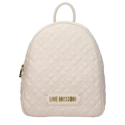 Love Moschino Women's Backpacks And Purses Polyurethane Beige/ivory In Neutral