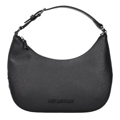 Love Moschino Women's Shoulder Bags Polyurethane Dark Gray/silver In Black