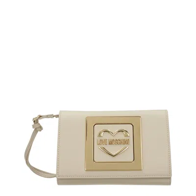 Love Moschino Women's Shoulder Bags Polyurethane Beige/ivory In Neutral