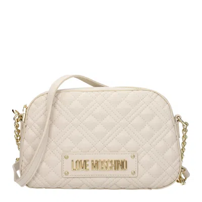 Love Moschino Women's Crossbody Bags Polyurethane Beige/ivory In Neutral