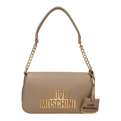 Love Moschino Women's Shoulder Bags Polyurethane Beige/cream In Brown