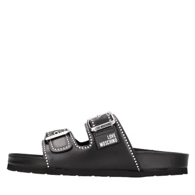 Love Moschino Sandals Black In Nero Scuri