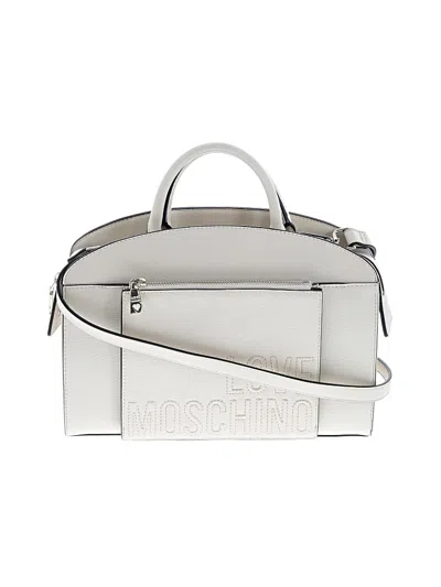Pre-owned Love Moschino Satchel In Gray
