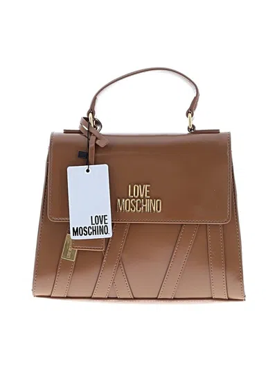 Love Moschino Satchel In Tan