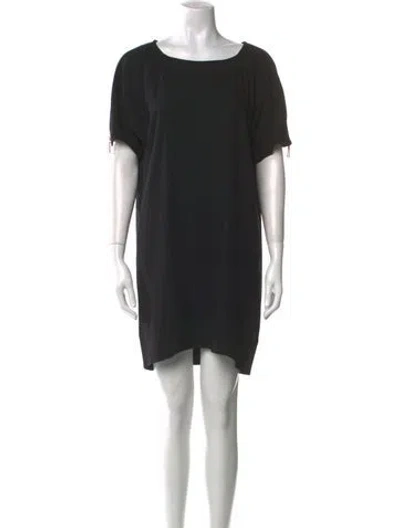 Pre-owned Love Moschino Scoop Neck Mini Dress In Black