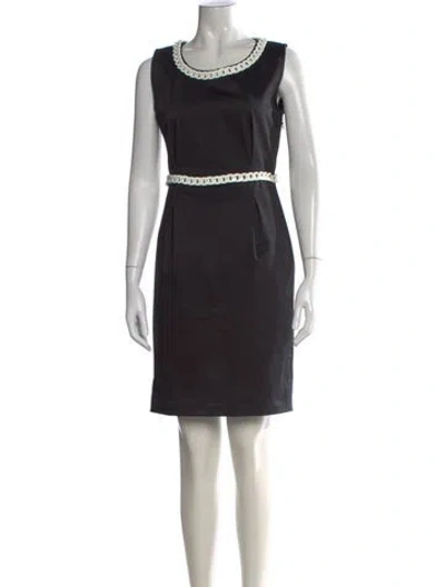 Pre-owned Love Moschino Scoop Neck Mini Dress In Black