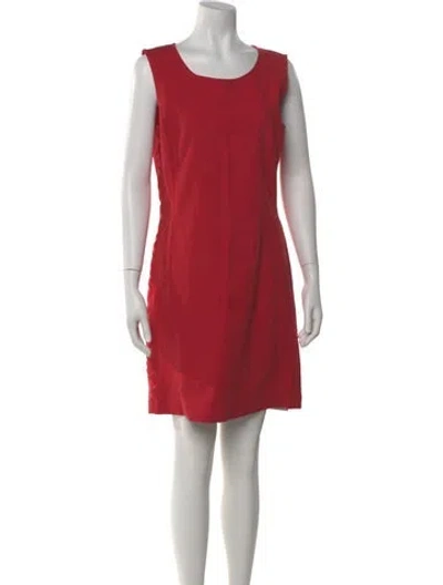 Pre-owned Love Moschino Scoop Neck Mini Dress In Red