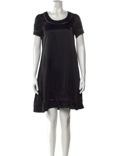 Pre-owned Love Moschino Scoop Neck Mini Dress W/ Tags In Black