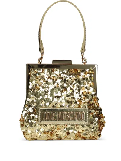 Love Moschino Sequin-embellishment Top-handle Tote Bag In Gold