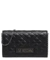 Love Moschino Shiny Shoulder Bag In Black