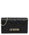 Love Moschino Shiny Shoulder Bag In Black