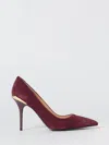 Love Moschino Pointed-toe Metallic-detail Pumps In Burgundy