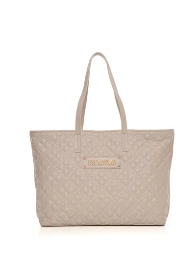 Love Moschino Shopper Bag In Gray