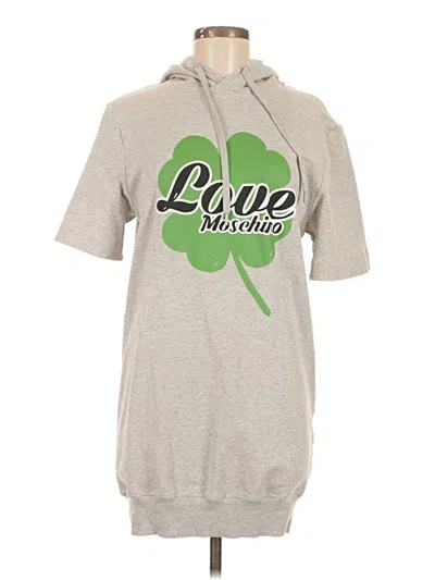 Pre-owned Love Moschino Short Sleeve T-shirt In Gray