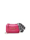Love Moschino Shoulder Bag In Leather In Fuchsia