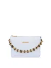 Love Moschino Calfskin Crossbody Bag Dangling In Light Blue