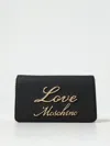 Love Moschino Rhinestone-logo Cross Body Bag In Black