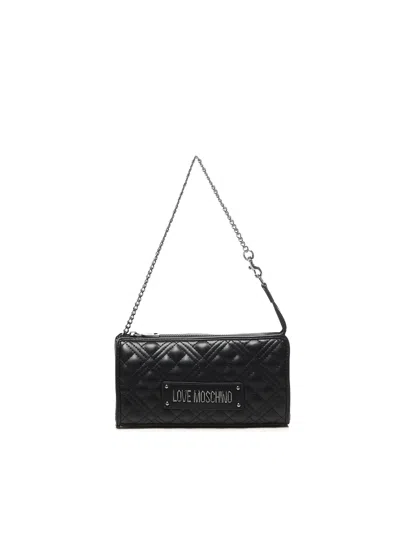 Love Moschino Shoulder Bag With Logo In Black