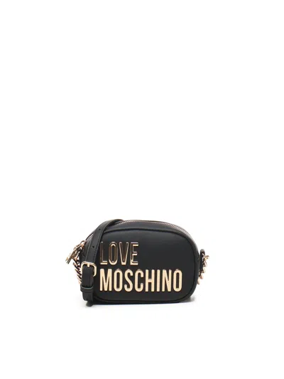 Love Moschino Shoulder Bag With Logo In Black