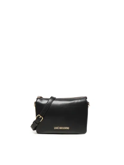 Love Moschino Shoulder Bag With Logo In Black