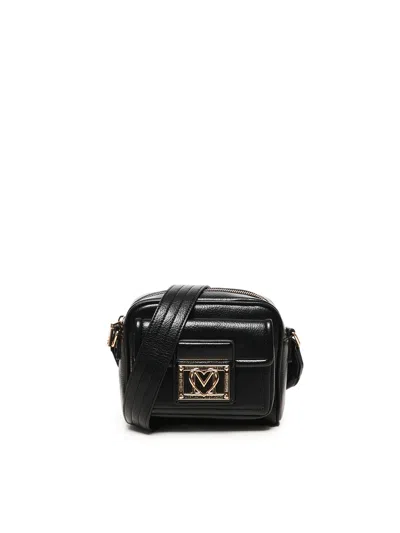 Love Moschino Shoulder Bag With Logo In Black